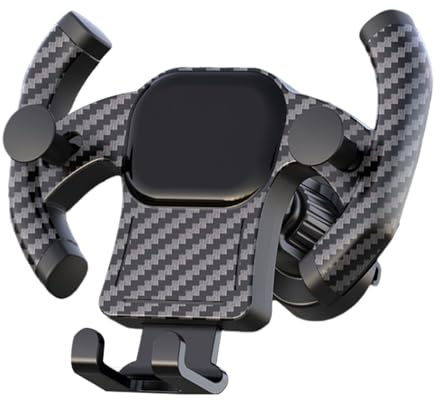 Genikeer Soporte para Móvil De Rejilla De Ventilación para Coche | Base Retráctil para Ventilación De Automóvil - Soporte para Smartphone con Forma De Volante para Vehículos
