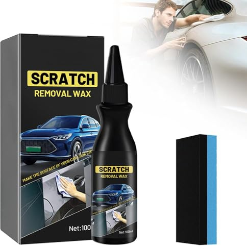 Scratch Remover for Vehicles, 2026 Car Polish Wax Scratch Remover Kit for Cars, Car Scratch Repair Paste with Wipe and Sponge for Car Various, Easy to Repair Paint, Paint Scratch Repair Kit (1 PCS)