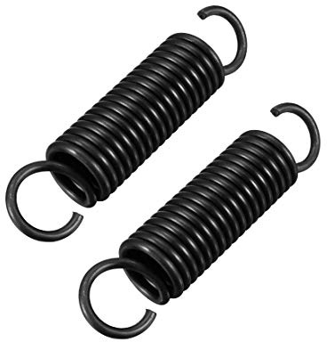 uxcell Extension Spring - 2.5mm Wire Dia, 18mm OD, 80mm Free Length Spring Steel Small Dual Hook Tension Spring 2pcs