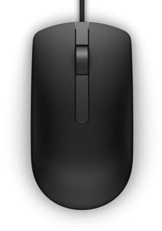Dell Kit Mouse, USB, 2 Buttons, Optical, Black, Logitech, W125721077 (Optical, Black, Logitech, MS116, Ambidextrous, Optical, USB Type-A, 1000 DPI, Black)