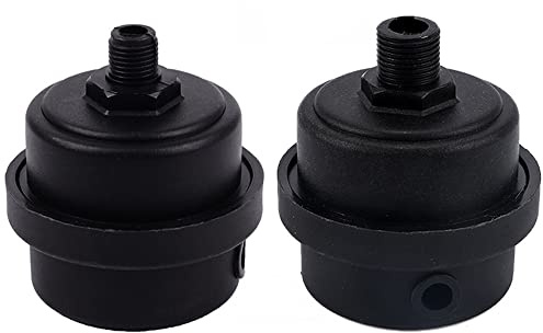 2 pezzi di filtri per silenziatori per compressore d'aria con custodia in plastica, serbatoio, pistone, silenziatori per soffianti, compressori d'aria, caldaie, ecc. (1/4 pollice PT 12 mm)