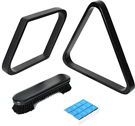 MoyanSuper Solid Wood Pool Ball Triangle Rack, Pool Table Ball Holder Positioning Rack,2-1/4 Pool Ball Rack (Black Triangle & Diamond Rack)