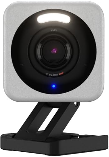 WYZE Cam v4 (Latest Model), 2.5K AI Security Camera, Indoor/Outdoor Cameras for Home Security, Baby Monitor & Pet Camera, Vibrant Color Night Vision, No Subscription Required, Free Expert Help