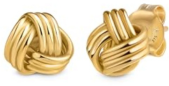 Amberta Allure Dames Knoten Ohrringe aus 9K Gold - Ohrringestecher Knoten Gold Damen