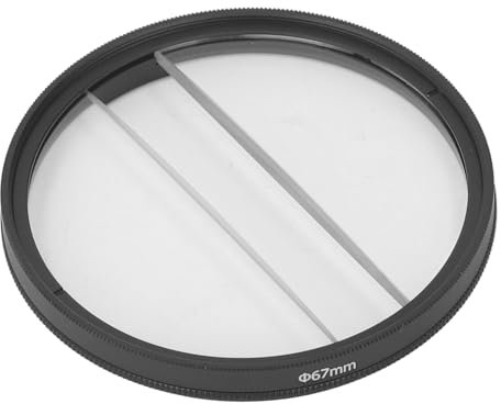 Teleskopfilter Halbmondfilter, Kamera-Spezialeffektfilter Doppelter Halbmondglas-Split-Dioptrienfilter für Fotografie-Spiegelreflexkameras (82MM)