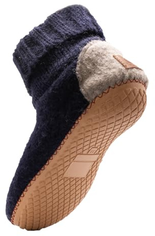 Tibetan Socks Handmade Wool Felt Slipper Shoe with Memory Foam and Rubber Sole, L