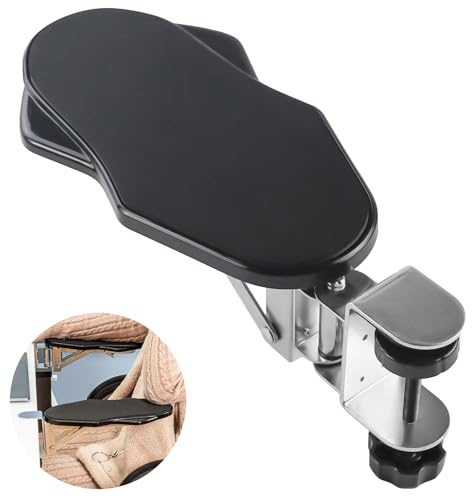 LIUCONGBD Extension de bureau d'ordinateur - Accoudoir ergonomique réglable pour bureau, bras de souris, clavier - Support de coude pliable - Support pour chaise de bureau à domicile, ordinateur