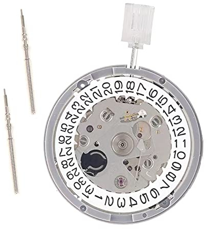 Reinscer NH35A NH35-urverk högprecisionsmekaniskt urverk datum på 3 datumhjul 24 juveler automatisk självuppdragning, Silver och vit