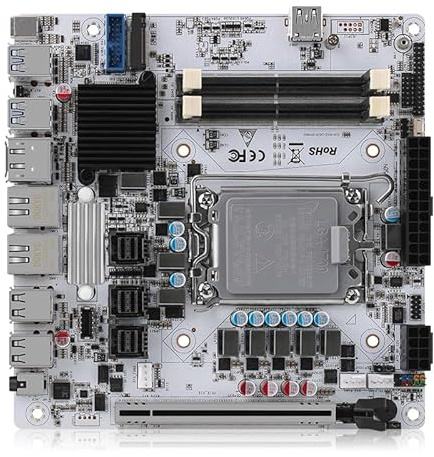 Q670 NAS Motherboard ITX Firewall Mainboard for 12/13/14th Gen LGA1700 2*DDR5 2 * 2.5G LAN 1*PCIE5.0x16 Max 8*SATA 6*M.2 NVMe 2X Intel 2.5G Network Port