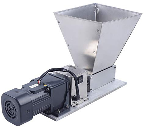 50dB Electric Grain Grinder, 60W 75RPM Grain Grinding Machine 4L Stainless Steel Grain Grinder Adjustable Rollers, Electric Grainmill Suitable for Crushing Wheat Rice Sorghum