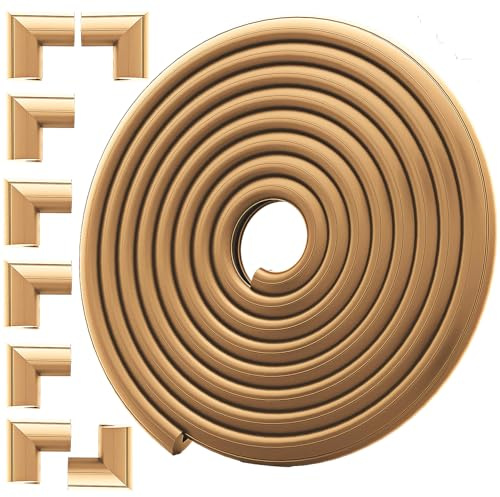 Juego de protectores de esquina de seguridad para bebés, protector de bordes de 4,4 m + 8 protectores de esquina para niños, espuma para muebles y mesas, parachoques a prueba de bebés para niños