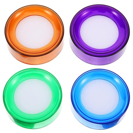 Angoily 4Pcs Finger Wetting Sponge Cup Moistener Finger Wetting Tool for Counting Money for Cashiers Envelope Sponge Set for Document Handling