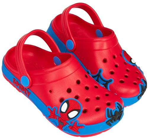Get Trend Spidey y Sus Amigos Zuecos Niño, Pantuflas Niño Antideslizantes y Transpirables, Zapatillas Casa Jardín y Verano, Regalo Niños (27-28 EU, Rojo Spidey)