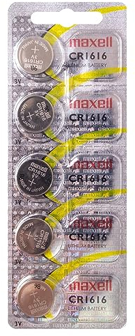Maxell 18586400 - Batteria domestica Single-use Battery CR1616 Zinc-Manganese Dioxide (Zn/MnO2) - Batterie (Single-use Battery, CR1616, Zinc-Manganese Dioxide (Zn/MnO2), 3 V, 5 pezzi