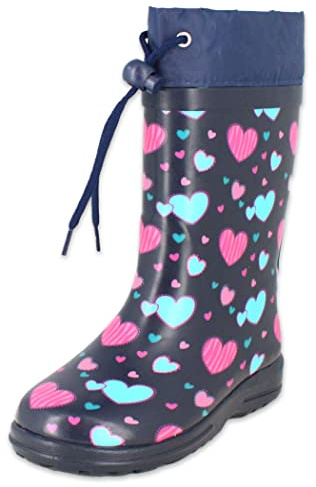 Beck Fille Herzen Botte de pluie, Bleu, 28 EU