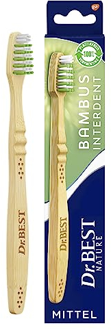 Dr.BEST Nature Bambus Interdent Zahnbürste, Mittel (1 Stück), Nachhaltigkeit vereint mit bewährter Dr.BEST Qualität