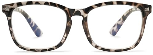 MAGIMODAC Lunettes de Lecture Homme Femme Blocage de la Anti Lumière Bleue Monture Rectangle Lunettes de Vue Lunettes 0.0+1.0+1.25+1.5+1.75+2.0+2.25+2.5+2.75+3.0+3.5 (Leopard 2.25)