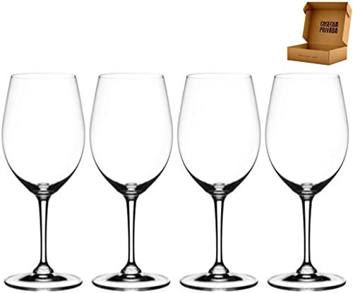 Cosecha Privada Copas Riedel 4 Unidades - Envío 24H para regalo - Mejor Copa Vino Cristal Fino - Enviado (Vino Tinto)