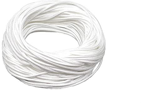 Roman Blind Cord 1.2mm White 10 Metres String for Austrian Festoon Cording