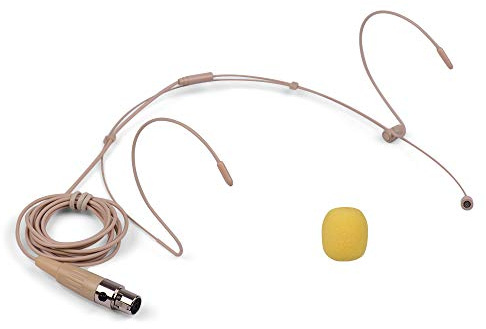 HUIOP Lightweight Headworn Headset Microphone Condenser Mic 4-pin Mini XLR Plug for Wireless Bodypack Transmitter