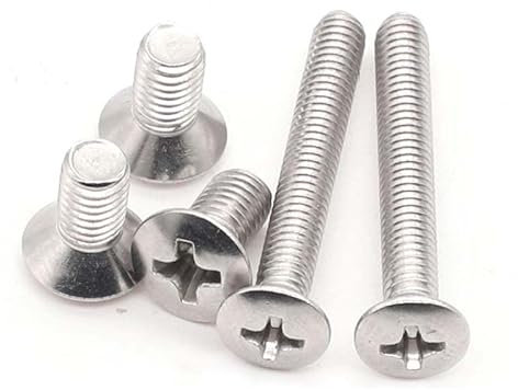 Single Thread Screws,Multi-purpose Woodscrews, GB820 DIN966 A2-70 304 Stainless Steel Cross Recessed Phillips Raised Countersunk Head Half Oval Screw Bolt M2-M6(Color:6mm,Size:50pcs M2.5) (Color : 2