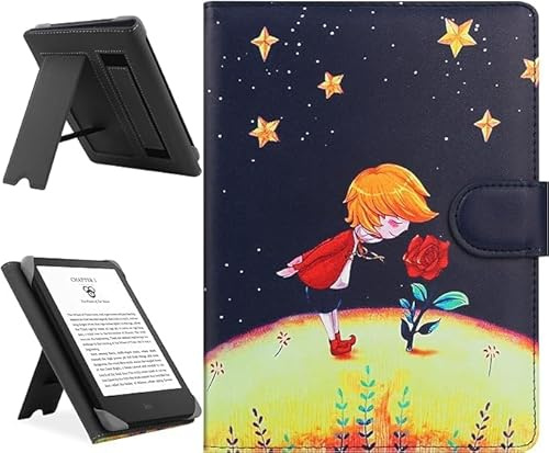 HoYiXi Étui Universel pour 6-6.8'' Kobo/Pocketbook/Tolino/Sony E-Book Reader 6.8 Kindle Paperwhite/6 Nouveau Kindle 2022 & 2019/Kobo Clara HD/Kobo Clara 2E Coque Housse avec Support,Prince