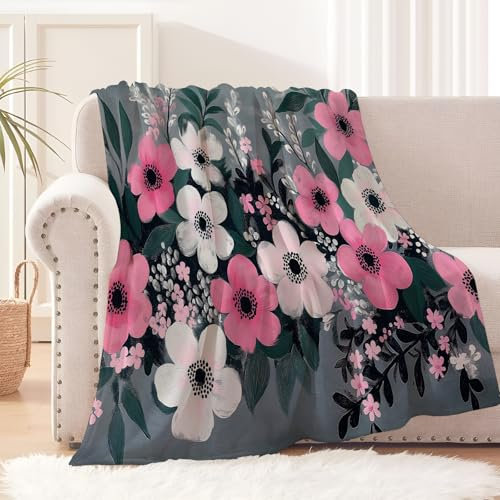 GSAEIMCT Bedruckt Decke für Erwachsene Kinder Flanell Fleecedecke, Rosenblätter, Kuscheldecke Plüschdecke Flauschig Decken Sofa Couch Weich Wohndecke, 130x150cm