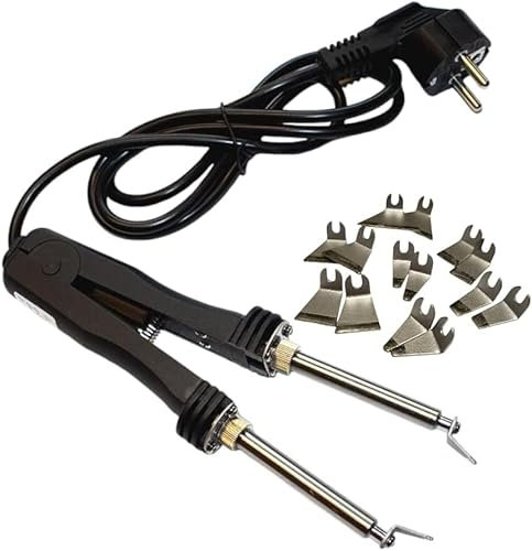 ANFEL Saldatore a Pinza AN-409 + Kit Punte Dissaldatore Componenti Smd e Chip Circuiti Integrati Stazione Saldante Dissaldante Potenza 48W Tensione 220-240V Doppio Tubo Pinzetta Saldatura