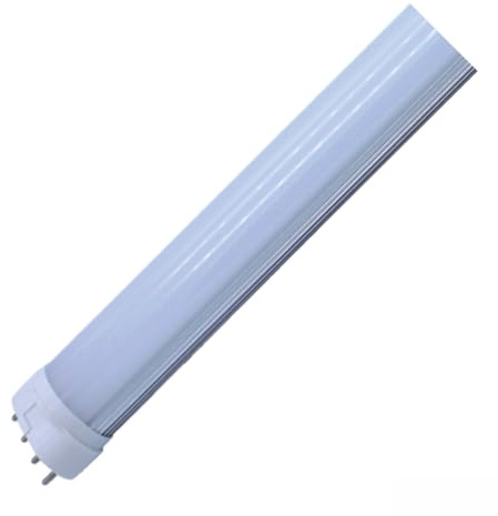 Lampadina LED dimmerabile Barra tubolare 2G11 LED Tubo orizzontale Plug-in 15w 38*410mm Copertura trasparente bianco latte Lampada LED per Negozio High Bay Light Garage Magazzino Offici(Natural White