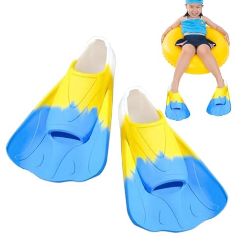 Derwrtup Dykfenor för barn, dykfenor set – simfenor silikon snorkel simflipper – snorklingsutrustning, simträningsverktyg, simpaddlar flipper för barn och vuxna