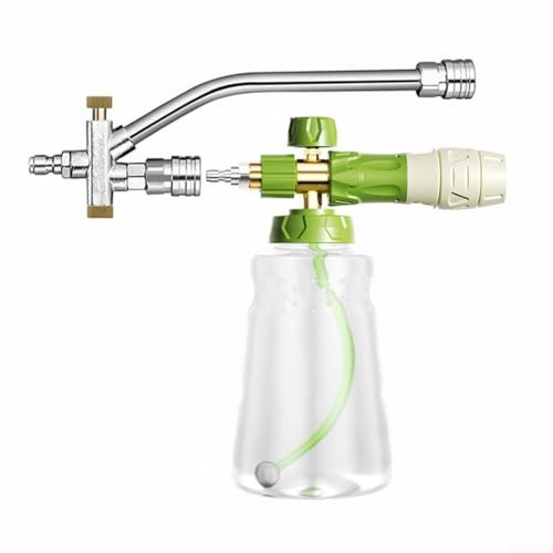 DAZZLEEX Vaporisateur de mousse portable de 1000 ml, valve de navette bidirectionnelle pour les tâches de nettoyage, y compris le lavage de voitures, motos, toits, allées (avec buse)