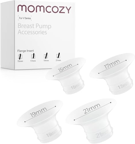 Momcozy Accessori di ricambio originali per tiralatte V1 Pro/V2 Pro, inserto flangia 15/17/19/21 mm solo per momcozy V1 Pro/V2 Pro