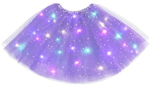 URAQT Jupe Tutu LED pour Femme, Jupe Tulle Femme Adulte | Jupe Tutu en Tulle, Jupe Tutu LED pour Femme, Adolescent Parti Ballet Danse Fancy Dress Halloween Costume