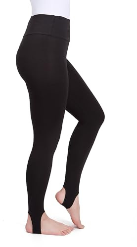 SOFTSAIL Mallas Leggings Mujer Cintura Alta de Algodón con Estribo – Súper Suave, Opaco & Elástico – Pantalón Diario – Tallas S a 3XL