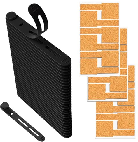 Attaches de câble en silicone – Lot de 20 multi-usages avec 18 étiquettes colorées, silicone flexible et, organiseur de fils réutilisable, système d'étiquetage facile | Gestion de bureau pour