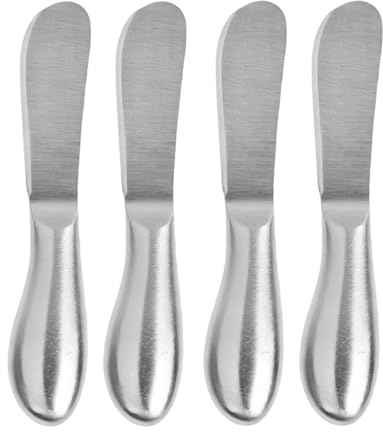 HoxzoDa 4 Piezas Cuchillos Esparcidor Cuchillos Para Mantequilla Cuchillo Queso Acero Inoxidable Para Eventos Formales O Uso Diario - Cuchillos Para Pan, Crema Y Másy Durabilidad, 13,5 Cm De Longitud