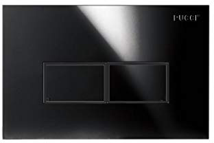 Placca Nera Sottile Scarico Cassetta Incasso Eco 80130561 Pucci 561