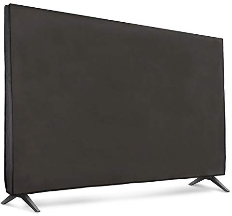 kwmobile Indoor 65 TV Cover – Television Dust Cover Screen Protector – TV Screen Dust Protection – Synthetic Fabric Dark Grey