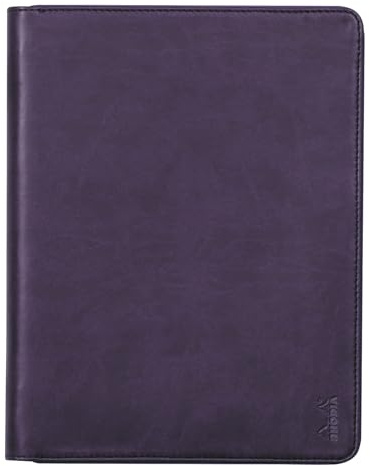 RHODIA 168105C – Carpeta portadocumentos Rhodiarama Violet – para bloc de notas y cuadernos A5 o A5+ | Tamaño cerrado 19,5 x 25,5 cm – Funda para tablet – piel sintética