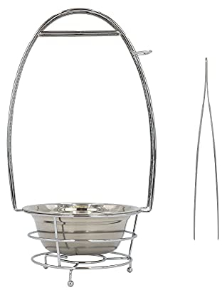 DIAMOND HOOKAH Premium Shisha Kohlenkorb mit Kohlenzange für Shisha & Grill Kohle Holzkohlenkorb mit Griff und Zange Shisha Zubehör (Klein)