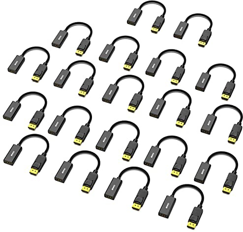 BENFEI Adattatore DisplayPort a HDMI 4K, 20 Confezioni, Unidirezionale DP a HDMI Convertitore con Audio per Lenovo, Dell, HP, Asus