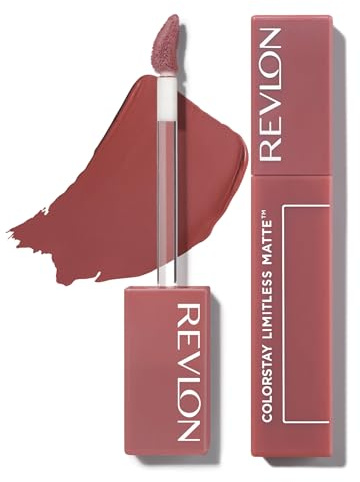 Revlon ColorStay Limitless Matte, Pintalabios Mate de larga duración, Fórmula Vegana, No-Budge Matte, Ligera/Cómoda, Resistente al Agua, Tono 012 Lead The Way