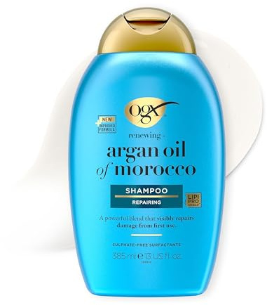OGX Argan Oil of Morocco Shampoo regenerierendes Haarshampoo repariert Haarschäden sichtbar bereits nach der ersten Anwendung, 385ml
