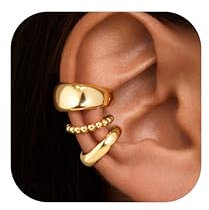 YADOCA Ear Cuff Gold Ohrmanschette Ohrringe Ohne Ohrloch Earcuffs Silber Helix Knorpel Clip auf Wickelohrring Fakepircings Ear Cuffs Ohrklemme