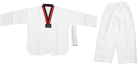 Stylebest Uniforme de Taekwondo para Niños, Traje de Entrenamiento Resistente y Transpirable para Niños de 136-146cm, 1 Juego