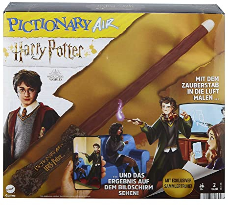 Mattel Games PICTIONARY AIR HARRY POTTER - interaktives Spiel mit für AppleTV, Chromecast und streaming-fähige Geräte, für die ganze Familie und Harry Potter Fans ab 8 Jahren, Deutsche Version, HDC60
