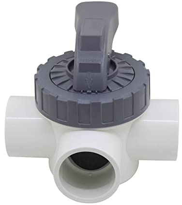 Valvula 3 vias pvc 50mm 63mm valvula de bola piscina grifo esfera tubería agua llave de paso pvc agricola jardin (50mm Diámetro interno)