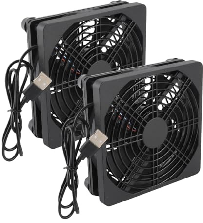 Datorfodral Fläkt 2st Ultra Tyst Tyst Kylning USB-fläkt Mute USB-gränssnitt Chassifläktar 5V PC Cooler PC Long Life Bearing för Routrar TV Modem Dator
