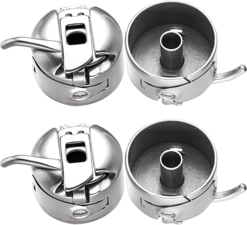 2Pcs Sewing Machine Bobbin Case,Universal Metal Bobbin Cases,Heavy Duty Bobbin Case for Home Sewing Machines(Silvery）