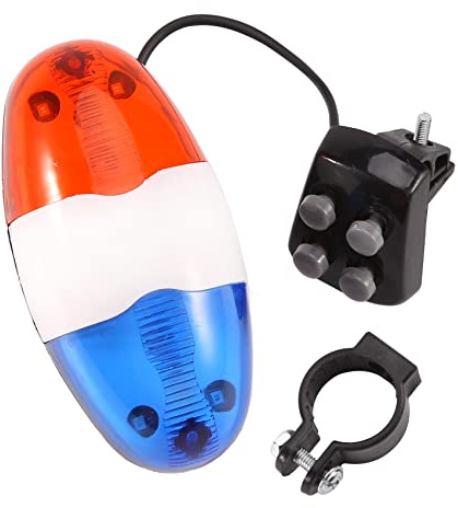 FYOBOT Cloche de Bicyclette 6 LED Corne 4 Tons LED Sirene electronique Cloches de Bicyclette pour Les Enfants Accessoires de Velo